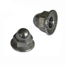 stainless steel ss304 hex flange cap nut 3/8''-16